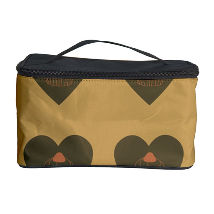 Cupcake Pumpkin Orange Grey Cosmetic Storage Case