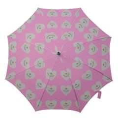 Cupcake Pink Grey Hook Handle Umbrellas (large) by snowwhitegirl