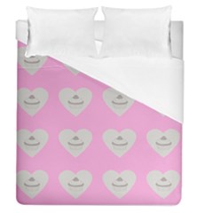 Cupcake Pink Grey Duvet Cover (queen Size) by snowwhitegirl