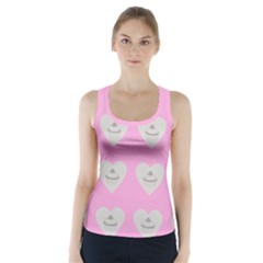 Cupcake Pink Grey Racer Back Sports Top by snowwhitegirl