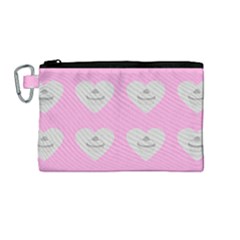 Cupcake Pink Grey Canvas Cosmetic Bag (medium) by snowwhitegirl