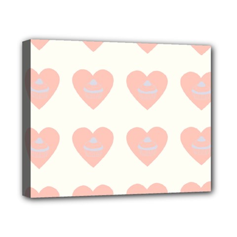 Cupcake White Pink Canvas 10  X 8  by snowwhitegirl