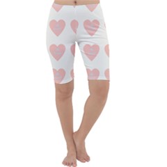 Cupcake White Pink Cropped Leggings  by snowwhitegirl