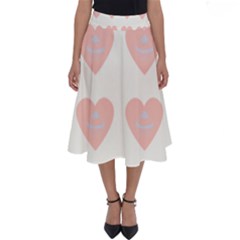 Cupcake White Pink Perfect Length Midi Skirt by snowwhitegirl