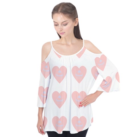 Cupcake White Pink Flutter Tees by snowwhitegirl