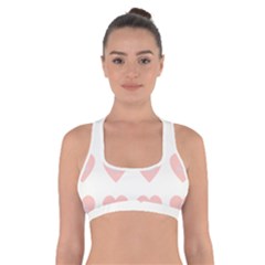 Cupcake White Pink Cross Back Sports Bra by snowwhitegirl