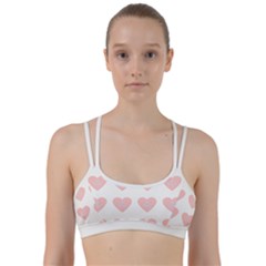 Cupcake White Pink Line Them Up Sports Bra by snowwhitegirl