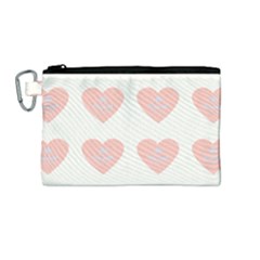 Cupcake White Pink Canvas Cosmetic Bag (medium) by snowwhitegirl