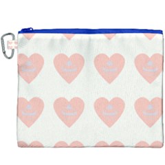 Cupcake White Pink Canvas Cosmetic Bag (xxxl)