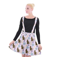 Outside Brown Cats Suspender Skater Skirt by snowwhitegirl