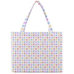 Blue Pink Yellow Eggs On White Mini Tote Bag by snowwhitegirl