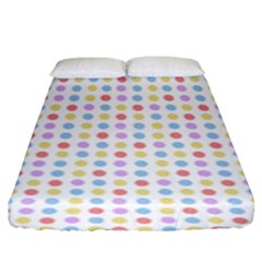 Blue Pink Yellow Eggs On White Fitted Sheet (king Size) by snowwhitegirl