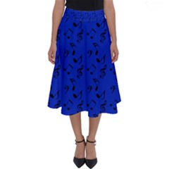 Royal Blue Music Perfect Length Midi Skirt by snowwhitegirl