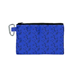 Royal Blue Music Canvas Cosmetic Bag (small)