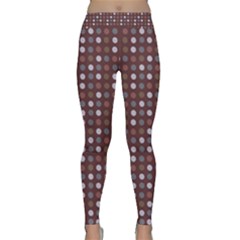 Grey Pink Lilac Brown Eggs On Brown Classic Yoga Leggings by snowwhitegirl