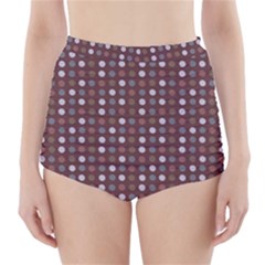 Grey Pink Lilac Brown Eggs On Brown High-waisted Bikini Bottoms by snowwhitegirl