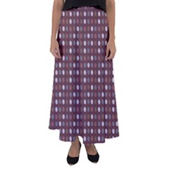 Grey Pink Lilac Brown Eggs On Brown Flared Maxi Skirt