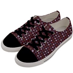 Grey Pink Lilac Brown Eggs On Brown Men s Low Top Canvas Sneakers