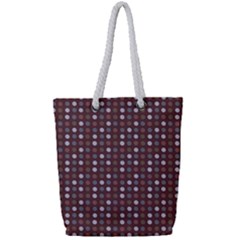 Grey Pink Lilac Brown Eggs On Brown Full Print Rope Handle Tote (small)