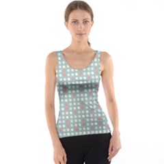 Pink Peach Grey Eggs On Teal Tank Top by snowwhitegirl