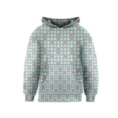 Pink Peach Grey Eggs On Teal Kids  Pullover Hoodie by snowwhitegirl