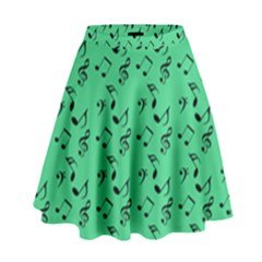 Green Music High Waist Skirt