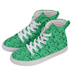 Green Music Women s Hi-top Skate Sneakers