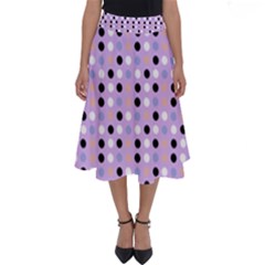 Black White Pink Blue Eggs On Violet Perfect Length Midi Skirt