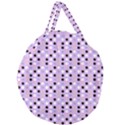 Black White Pink Blue Eggs On Violet Giant Round Zipper Tote View2