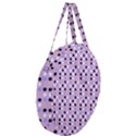 Black White Pink Blue Eggs On Violet Giant Round Zipper Tote View3