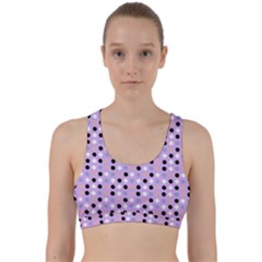 Black White Pink Blue Eggs On Violet Back Weave Sports Bra