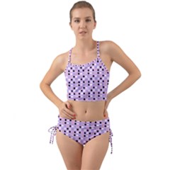 Black White Pink Blue Eggs On Violet Mini Tank Bikini Set