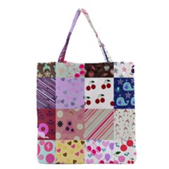 Quilt Of My Patterns Grocery Tote Bag by snowwhitegirl