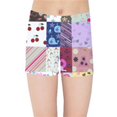 Quilt Of My Patterns Kids Sports Shorts