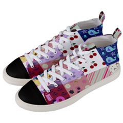 Quilt Of My Patterns Men s Mid-top Canvas Sneakers