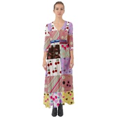 Quilt Of My Patterns Button Up Boho Maxi Dress by snowwhitegirl