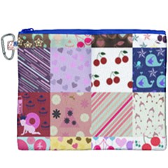 Quilt Of My Patterns Canvas Cosmetic Bag (xxxl) by snowwhitegirl