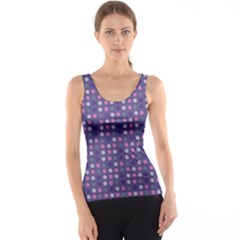 Violet Grey Purple Eggs On Grey Blue Tank Top by snowwhitegirl