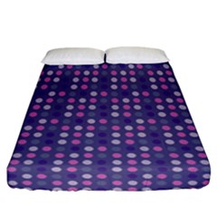 Violet Grey Purple Eggs On Grey Blue Fitted Sheet (california King Size) by snowwhitegirl