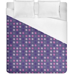 Violet Grey Purple Eggs On Grey Blue Duvet Cover (california King Size) by snowwhitegirl