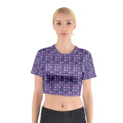 Violet Grey Purple Eggs On Grey Blue Cotton Crop Top by snowwhitegirl