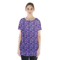 Violet Grey Purple Eggs On Grey Blue Skirt Hem Sports Top