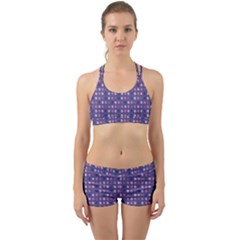 Violet Grey Purple Eggs On Grey Blue Back Web Sports Bra Set by snowwhitegirl