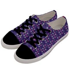 Violet Grey Purple Eggs On Grey Blue Men s Low Top Canvas Sneakers by snowwhitegirl