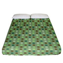 Green Brown  Eggs On Green Fitted Sheet (california King Size) by snowwhitegirl