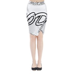 Code White Midi Wrap Pencil Skirt by Code