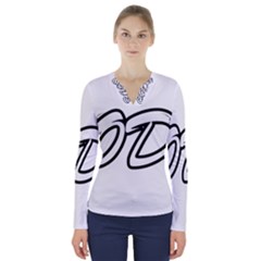 Code White V-neck Long Sleeve Top by Code