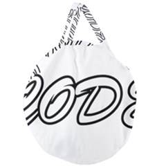 Code White Giant Round Zipper Tote by Code