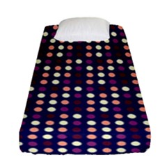 Peach Purple Eggs On Navy Blue Fitted Sheet (single Size) by snowwhitegirl