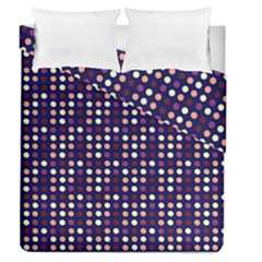 Peach Purple Eggs On Navy Blue Duvet Cover Double Side (queen Size) by snowwhitegirl